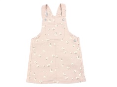 Name It sepia rose/floral twill overall dress